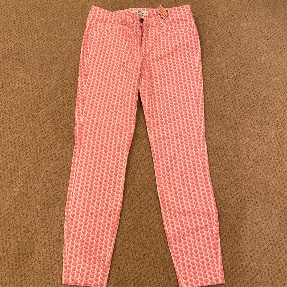 Vineyard Vines Pink Shell Skinny Jeans NWT